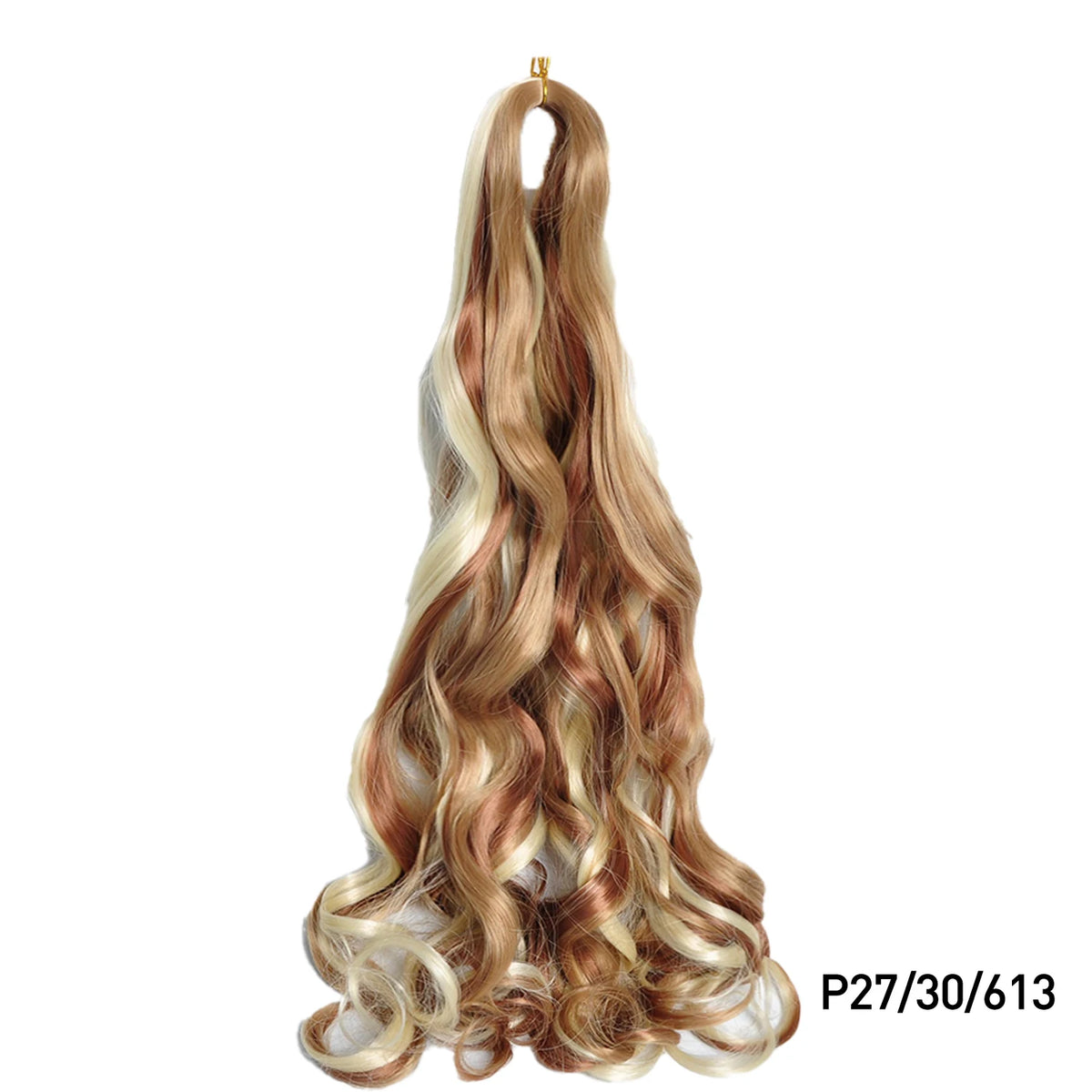 French Curls Braiding Hair Extensions - Synthetic Loose Wave Spiral Curl, High Temperature, Ombre Pre-Stretched