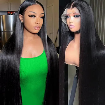 40 Inch Straight Human Hair HD Lace Frontal Wig, 13x4, Glueless, Pre-Cut, 250% Density