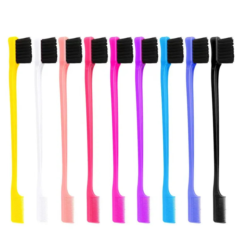 Dual Hair Edge Brush Teasing Comb 3N1 Control Holiday Gift Edges Baby