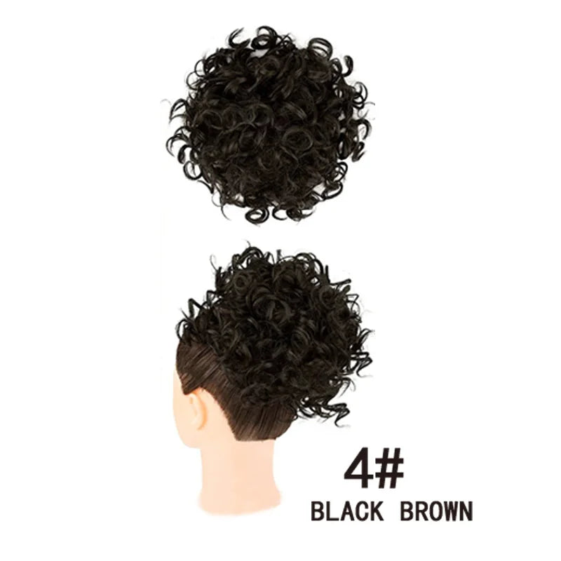 Synthetic Curly Bun Drawstring Ponytail Hair Piece