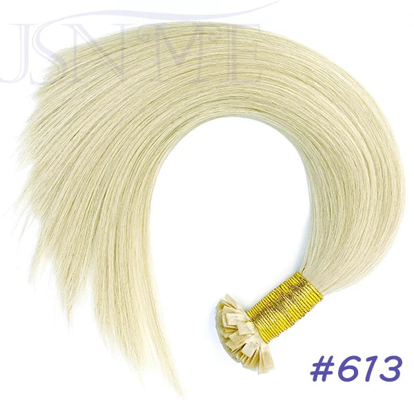 Flat Tip Hair Extensions Keratin Natural Human Hair Extension Brown Blonde 1g/Strand For Salon