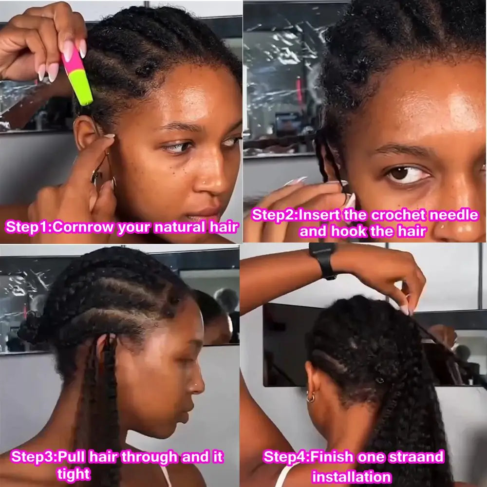 Burmese Curly Feather Crochet Human Hair Extensions Pre Looped Pre Separated Knotless Hair For Braiding