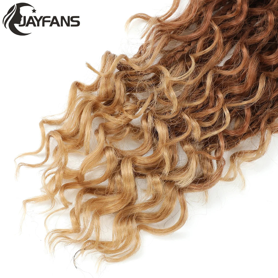Boho Box Braids Crochet Synthetic Hair Goddess Curly Ends Bohomian