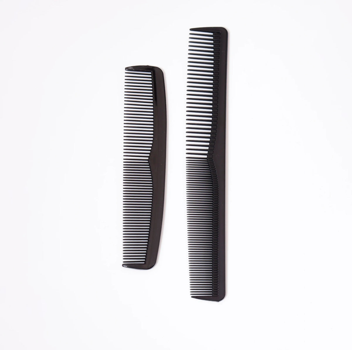 Anti-Static Heat-Resistant Fine Plastic Comb Set (2 Pieces)