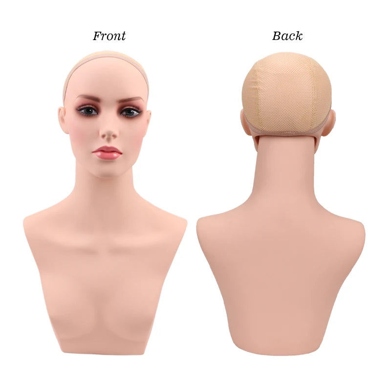 Realistic Mannequin With Detachable Head Glam Makeup Mannequin Head To Put Wigs Dummy Head For Wigs,Earrings, Necklaces Display