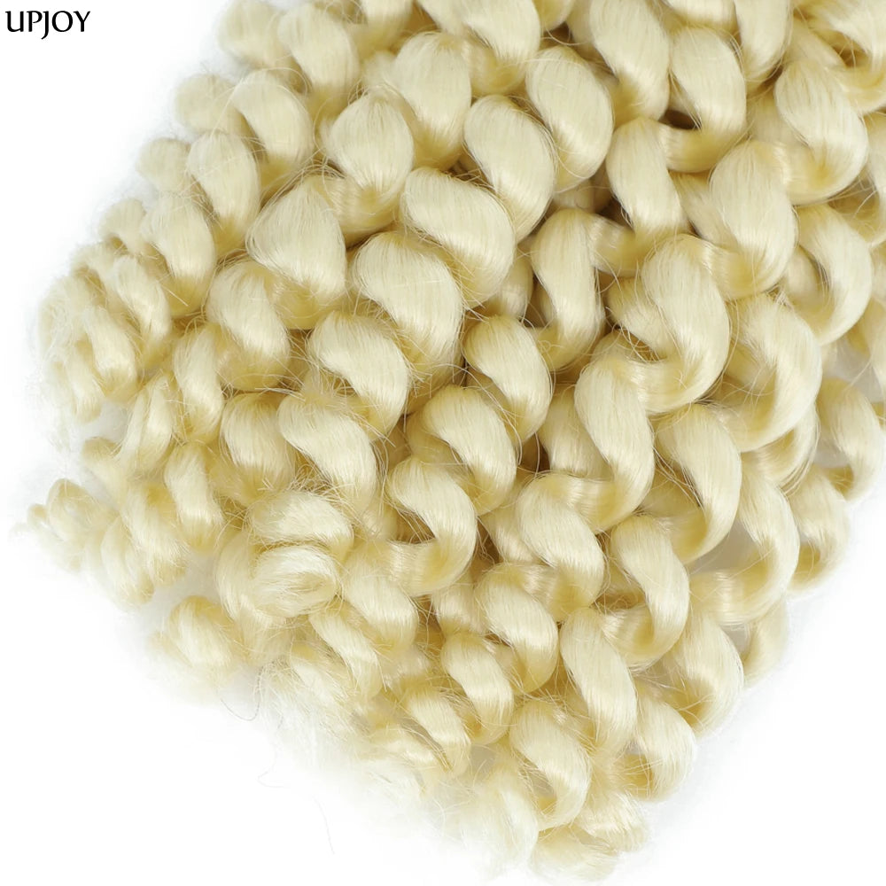 Jamaican Bounce Crochet Hair Jumpy Wand Curl Synthetic Braiding Extensions Ombre Brown