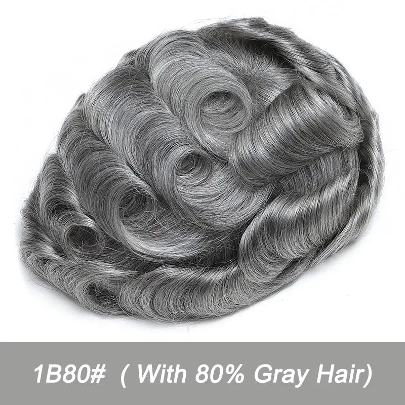 Swiss Lace Toupee Ultra Delicate AIR-Lace Male Hair Prosthesis Breathable 90 Density Hair Toupee Men Full Lace Men's Wig