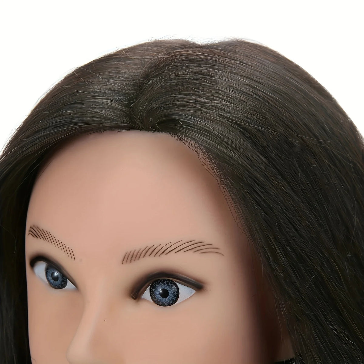 100% Real Hair Mannequin Head for Hairdresser Training and Practice-Perfect for Professional Use