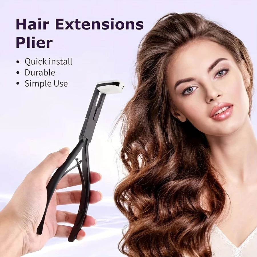 Professional Hair Extensions Tools Kit Tape in Hair Sealing Pliers Flat Surface Extension Plier