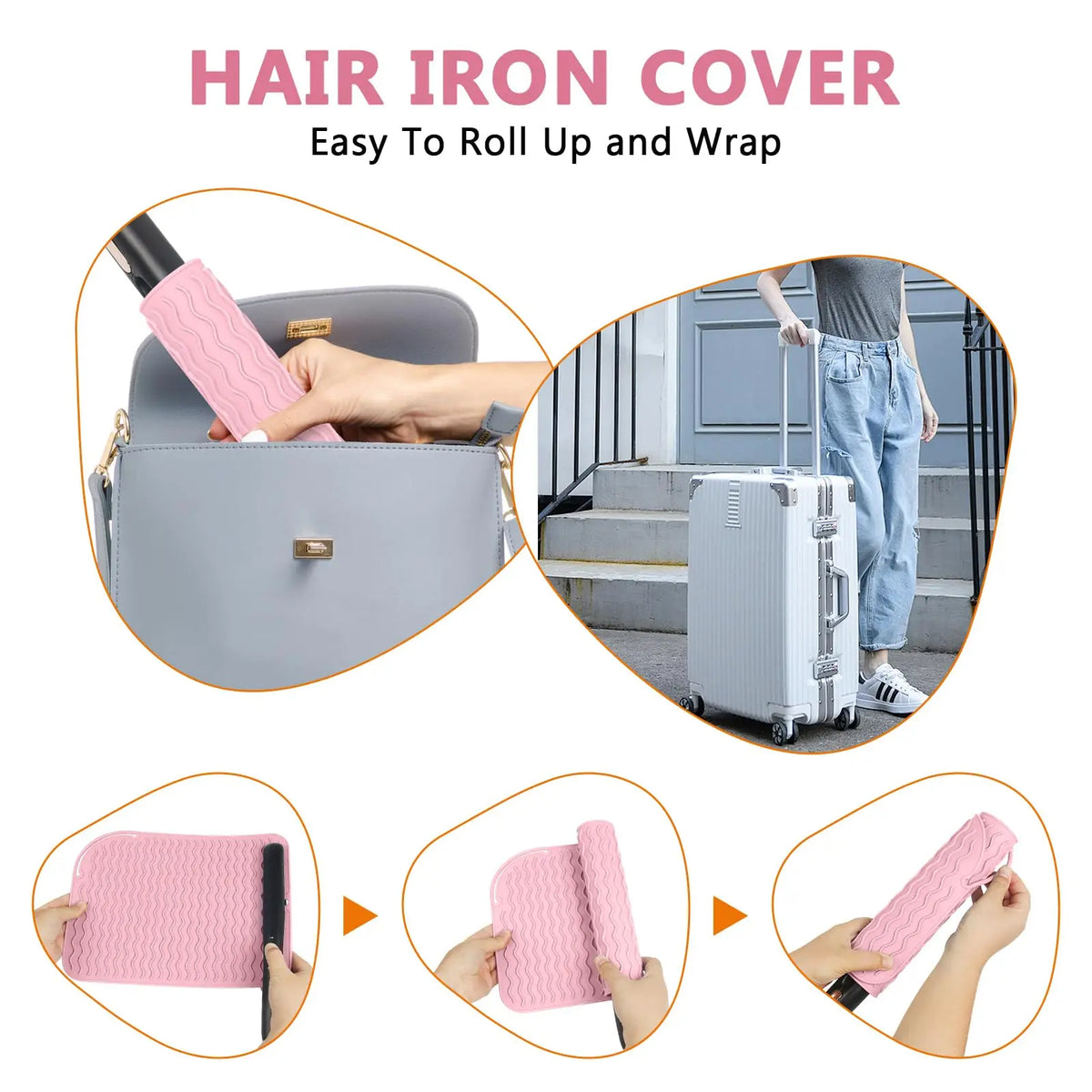 Silicone Heat Resistant Mat Hair Insulation Portable Tools Pad Straightener Curling Stick
