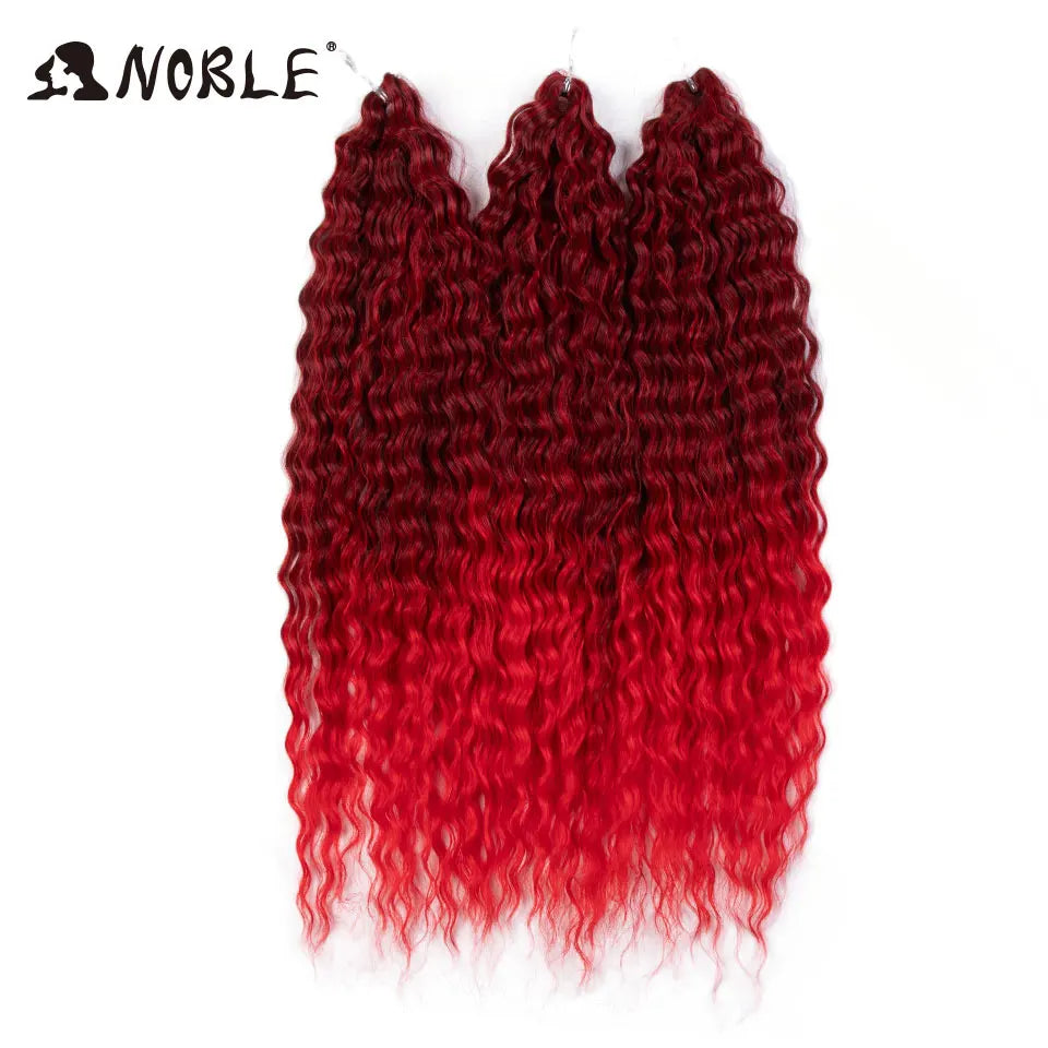 Synthetic Twist Crochet Curly Hair Water Wave Braid Ombre Blonde Brown Deep