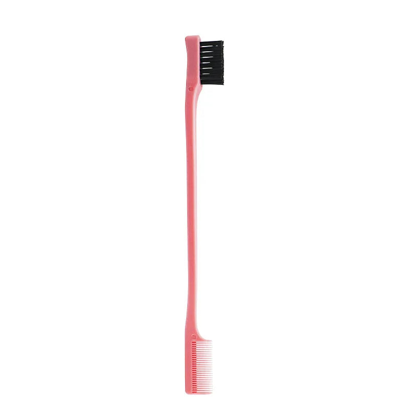 Hair Anti-static Edge Brush Comb 2-in-1 Double-sided Control Styling Tool Real Wigs
