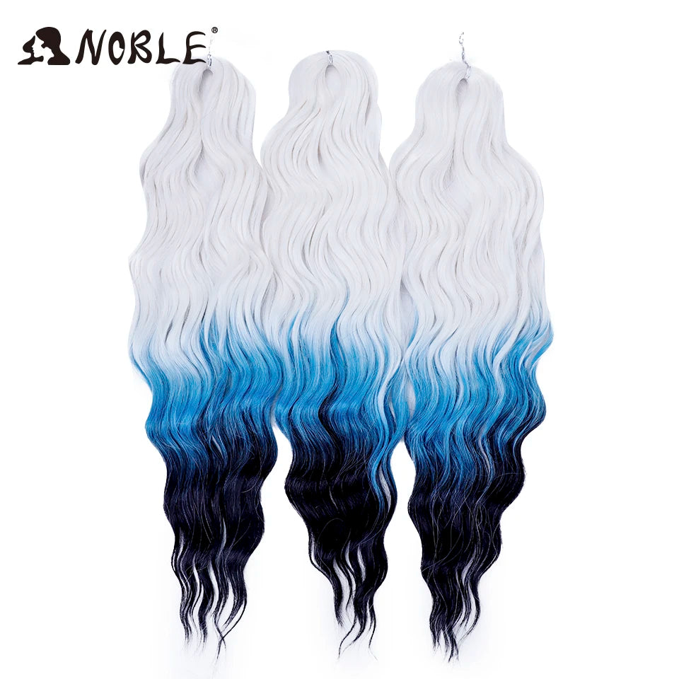 Synthetic Loose Deep Wave 24" Braiding Hair Extensions Water Braid Ombre Blonde