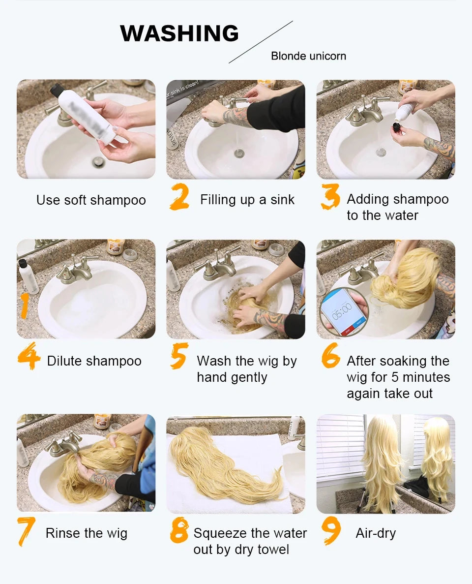 Fashion synthetic wig with medium-length wavy hair in a chin-length style, made of high-temperature hair fibers.