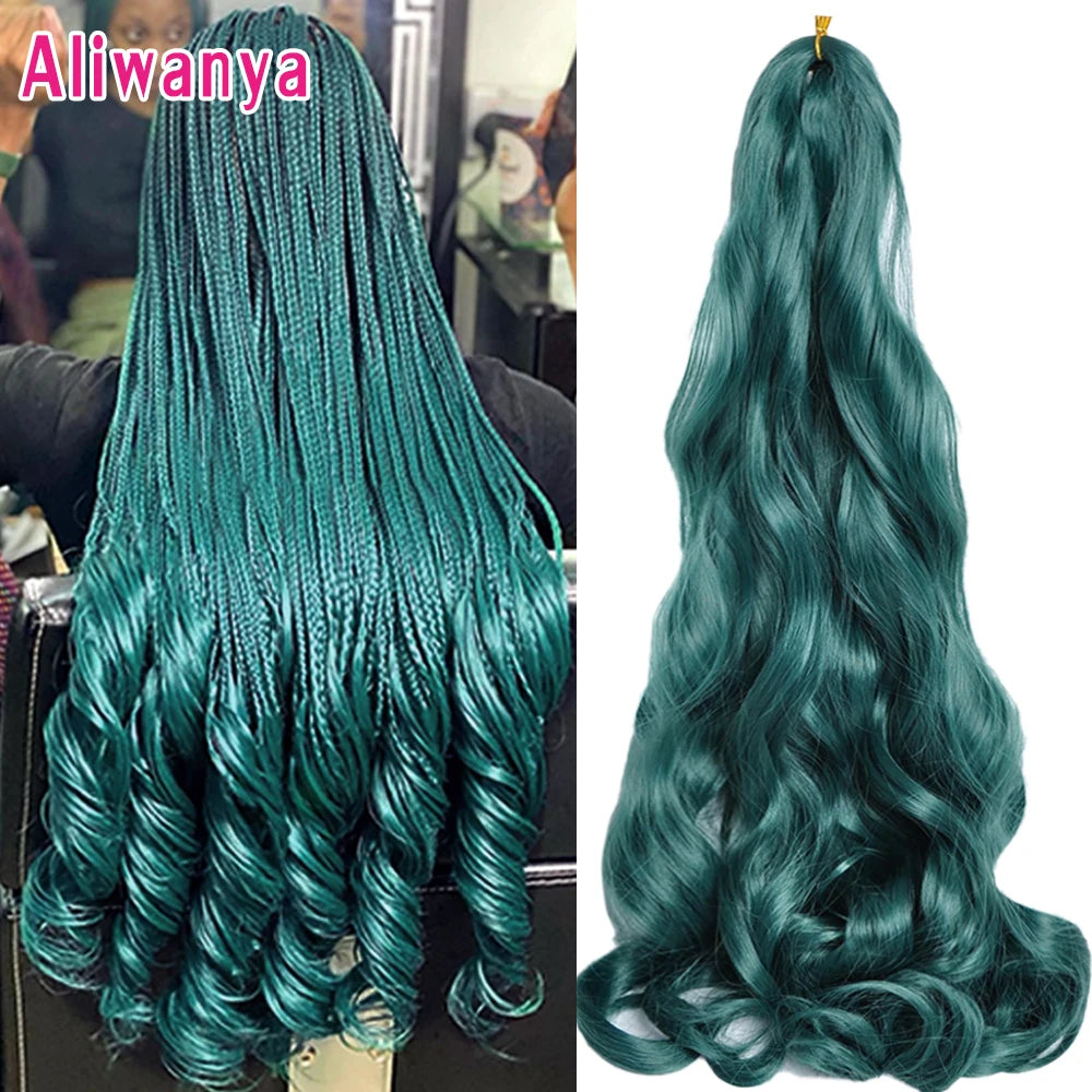 French Curls Braiding Hair Extensions Synthetic Spanish Curl Loose Wave Spiral Braids