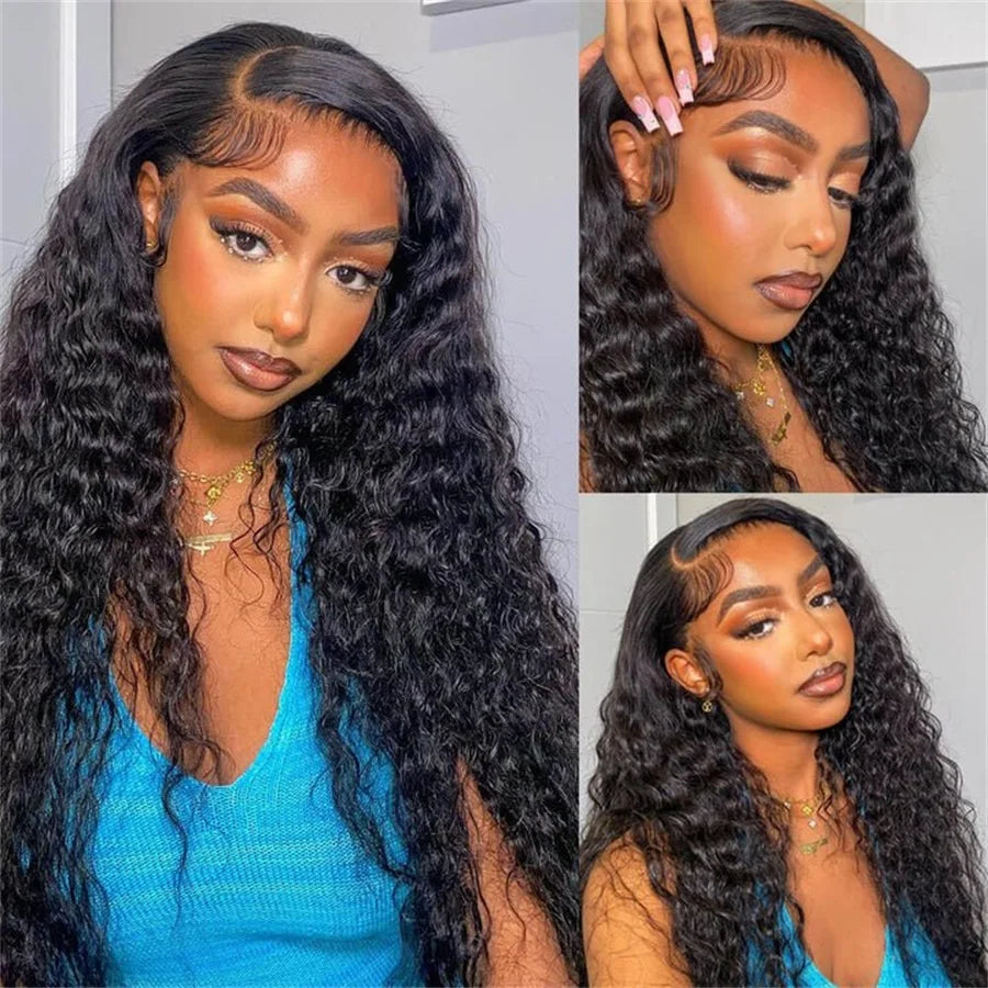 Unprocessed Raw Indian Virgin Hair Deep Wave Human Bundles 3/ Weave Double