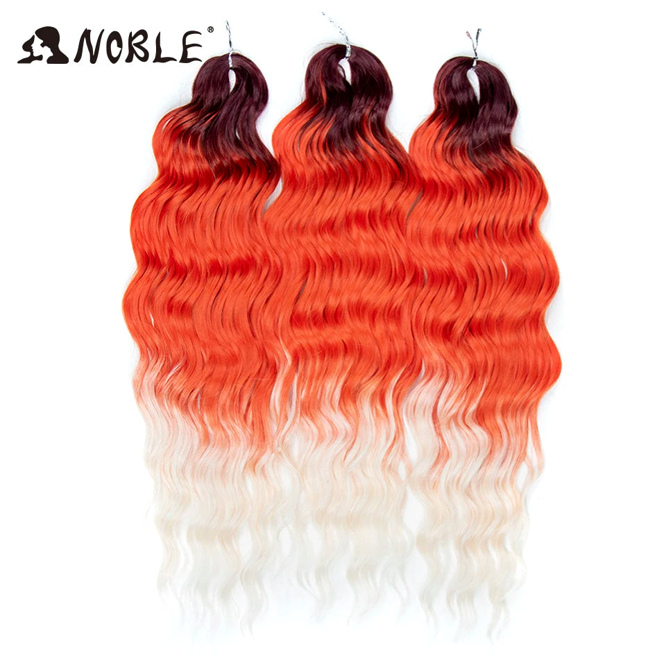 Synthetic Loose Deep Wave 24" Braiding Hair Extensions Water Braid Ombre Blonde