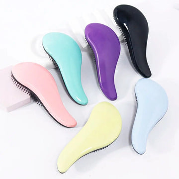 Solid Color Anti-Static Massage Brush, Soft Nylon Hair Brush, Suitable for Both Dry and Wet Use