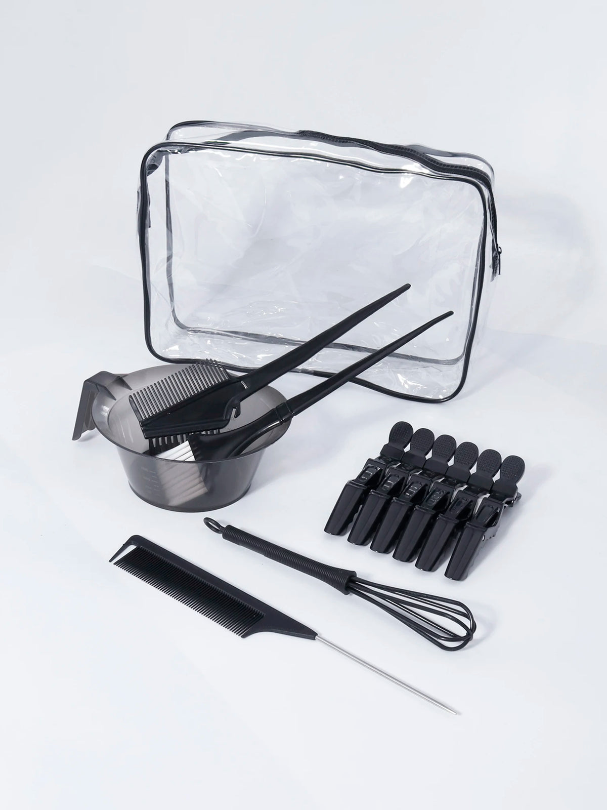 Professional Hair Dye Set Brush Comb Clip Stirrer Suitable Salons Real Wig