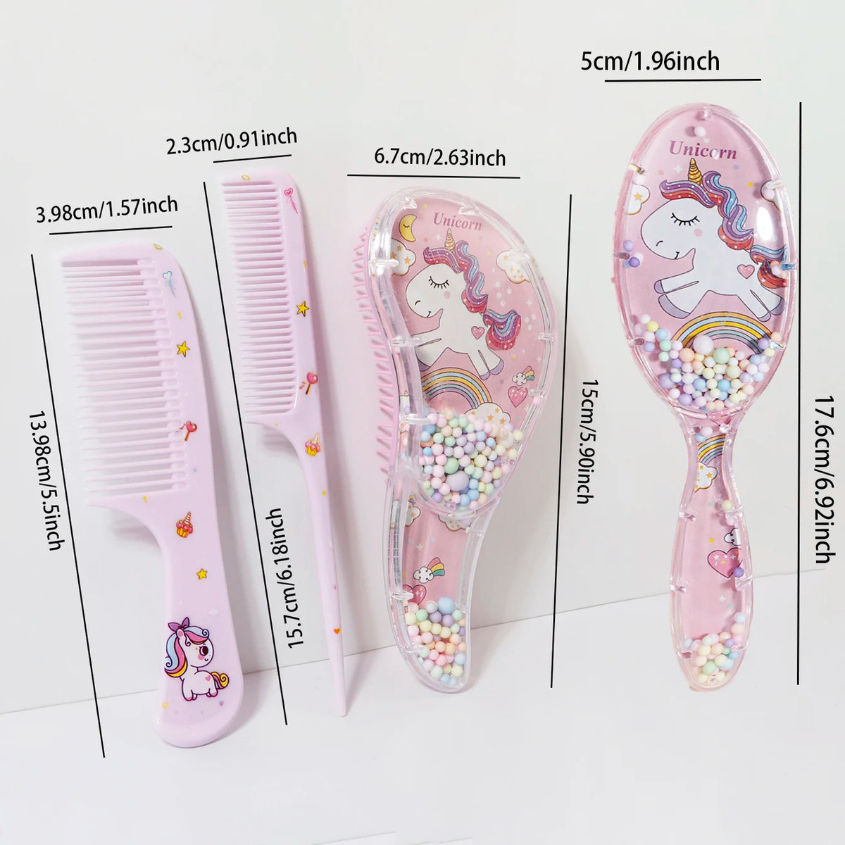 3pcs cartoon Comb Set, Wet and Dry Dual-Use, Hair Styling, Suitable for Any Hair Texture, Gift Set