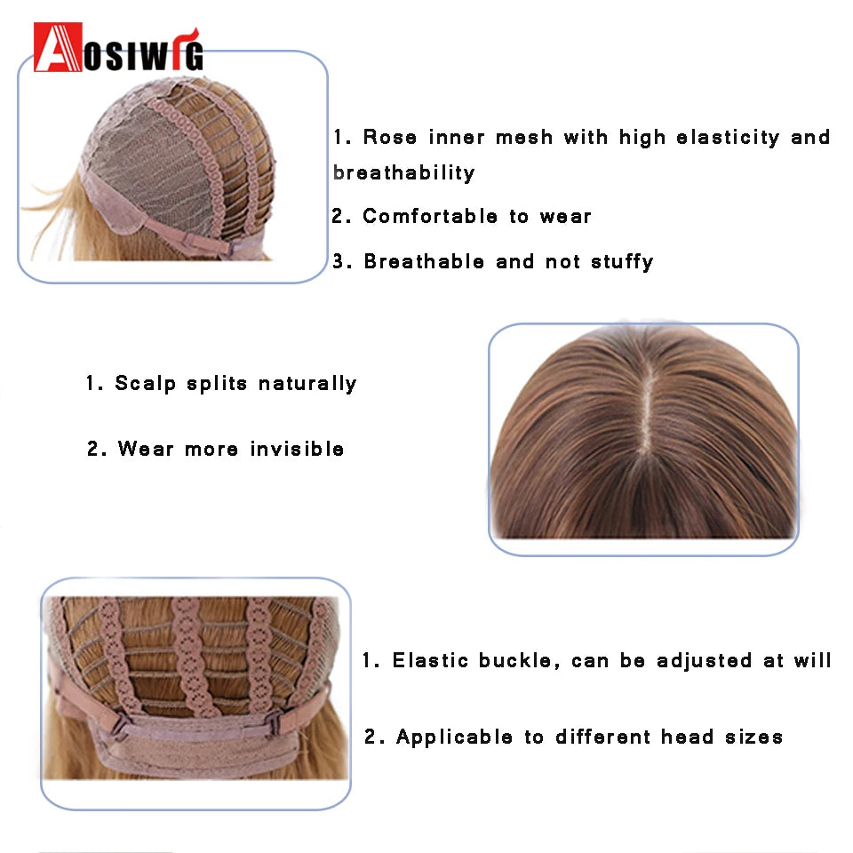 Blonde Twin Ponytail Princess Cut Natural Short Hair Synthetic Wigs Bangs Heat