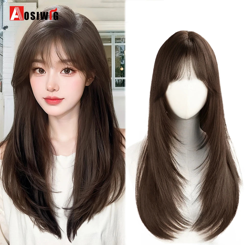 Blonde Twin Ponytail Princess Cut Natural Short Hair Synthetic Wigs Bangs Heat