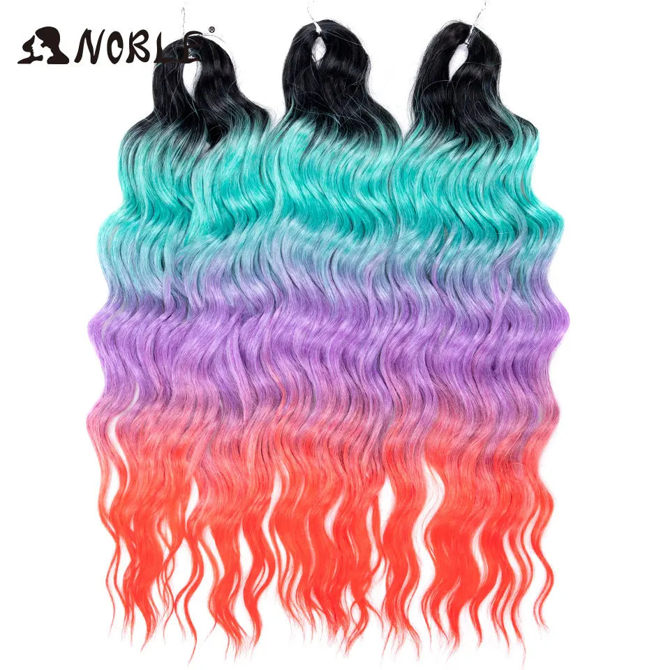 Synthetic Loose Deep Wave 24" Braiding Hair Extensions Water Braid Ombre Blonde