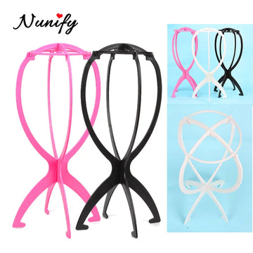 Plastic Wig Stand Portable Head Black Pink Hang Holder Durable Hair Display