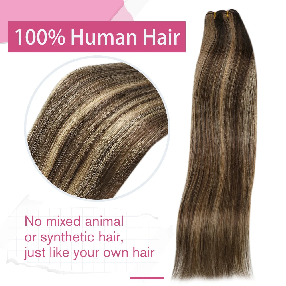 Brazilian Human Hair Wefts, Machine Weft Remy Straight Sew-In Bundles 100g