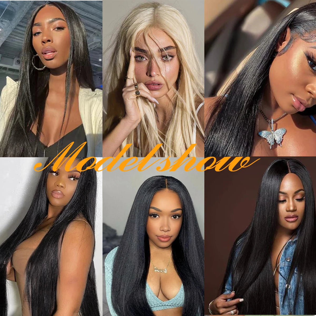 Straight Hair Extensions Ombre Bundles Heat Resistant Fiber Weaving Synthetic