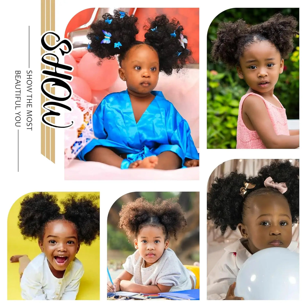 Synthetic 6inch Afro Puff Drawstring Ponytail Hair Accessories Kinky Curly Soft Fried