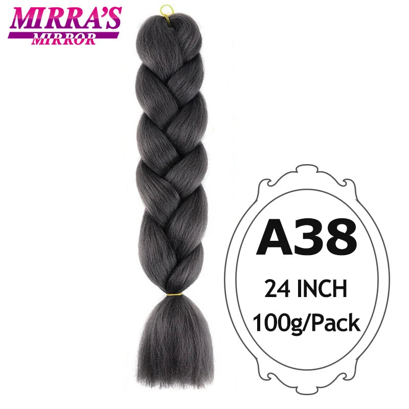 Ombre Jumbo Braiding Hair, Synthetic, 24 Inch, 6-Pack