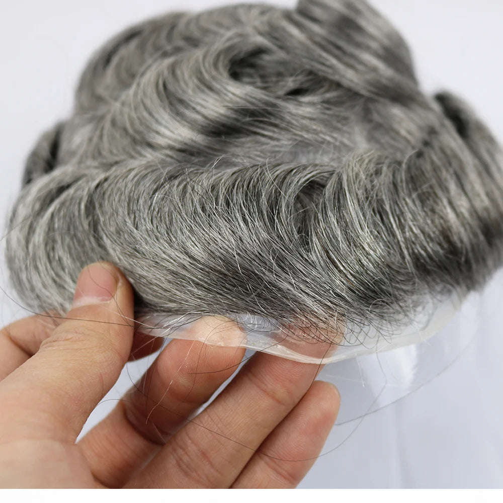 Super Natural Hairline 80Density 0.02mm Ultra Thin Skin Undetectable Vloop Toupee 1b20
