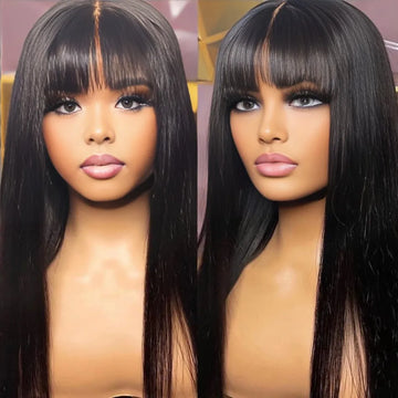 3x1 Middle Part Lace Wig Bone Straight Full Machine Made Human Hair