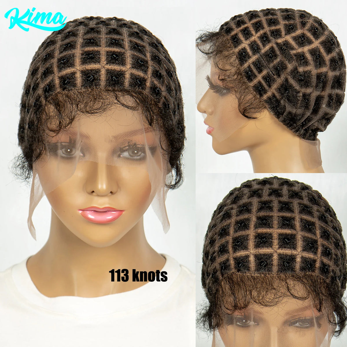 Braiding Wig Cap for Crochet Braids, Pre-Parted with Baby Hair, Goddess Braids