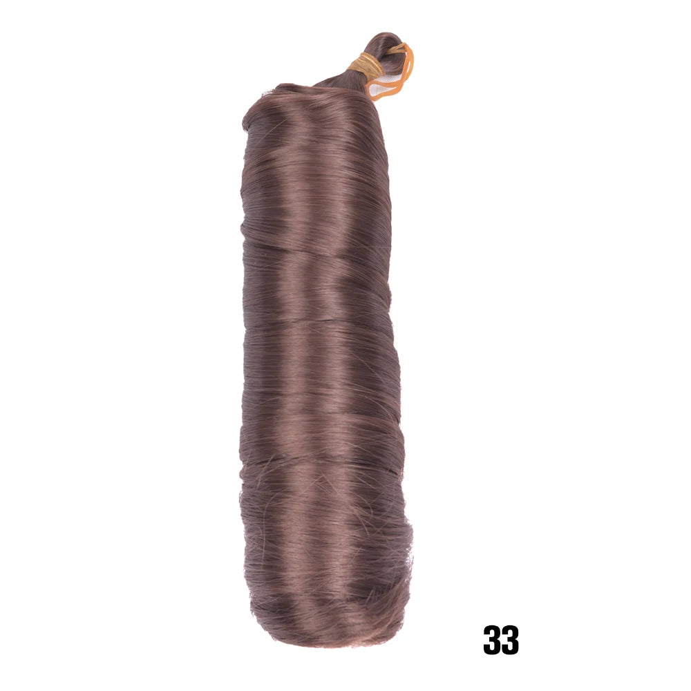 Pre Stretched French Curls Hair Spiral Braiding Synthetic Loose Wave Crochet Braids