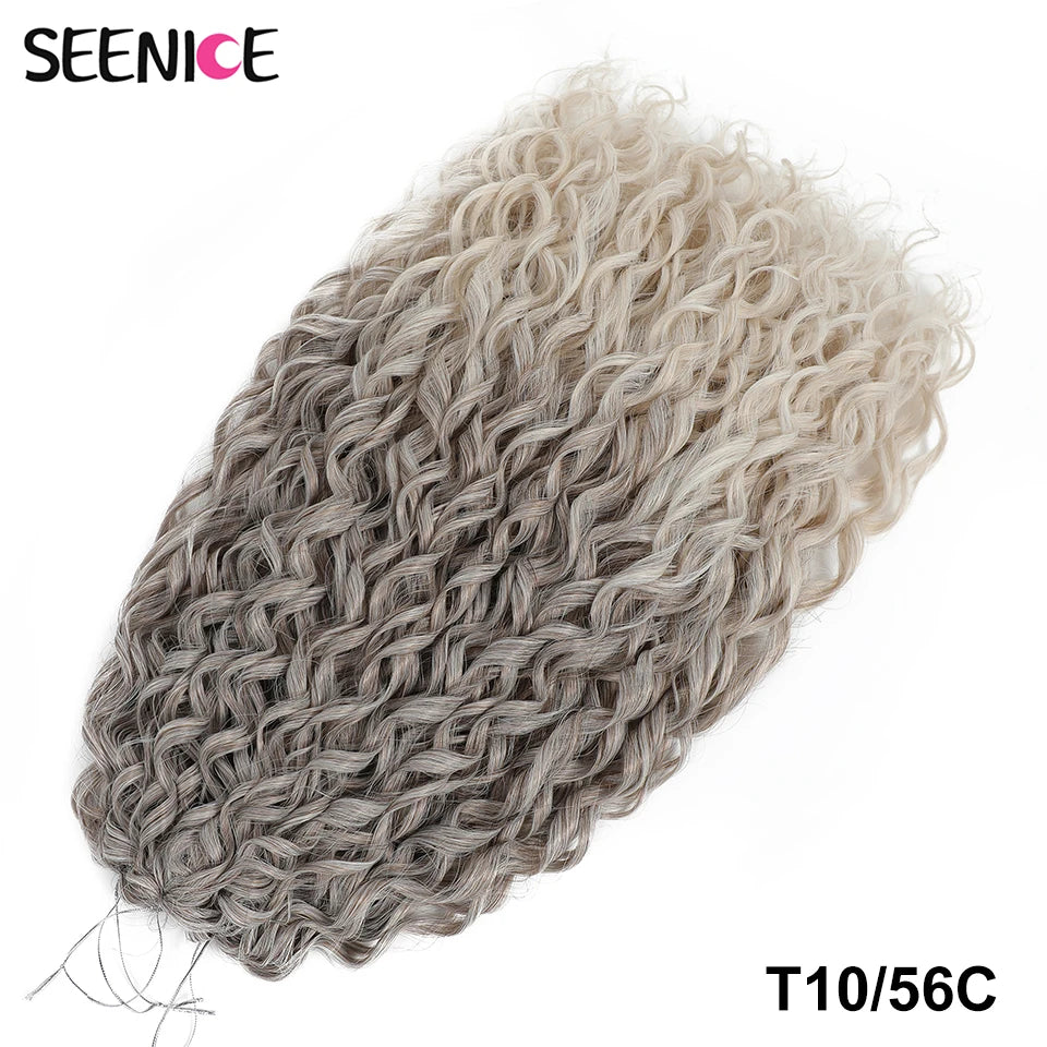 Synthetic Hair Deep Wave Twist Crochet Braid Afro Curl Ombre Blonde Pink