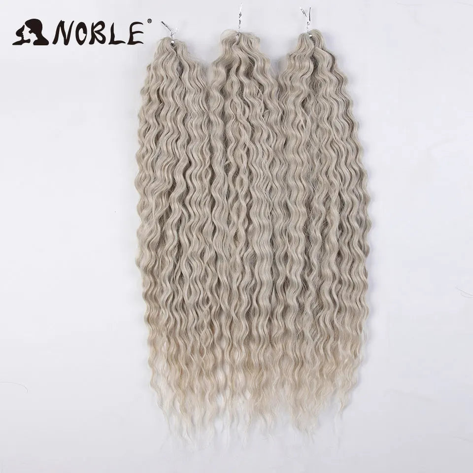Synthetic Twist Crochet Curly Hair Water Wave Braid Ombre Blonde Brown Deep