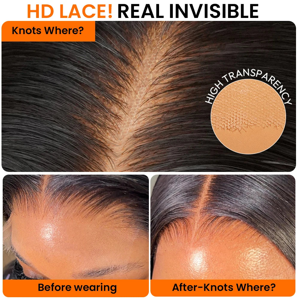 Yaki Straight 13x6 HD Full Lace Frontal Only Closure Invisiable Melt Skins