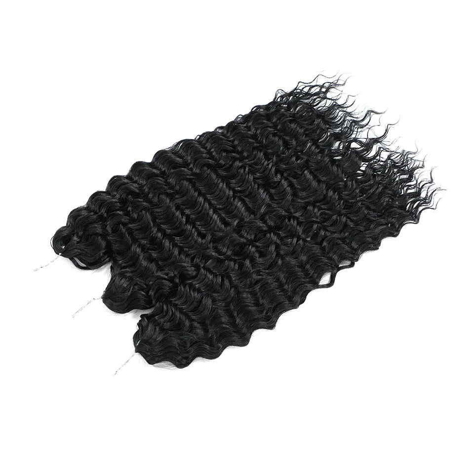22Inches 300Grams Ariel Deep Water Twist Braids Crochet Protein Hair Orange Blond