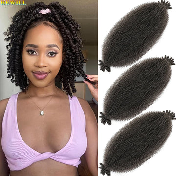 1-8 Packs Afro Twist Springy Marley Braiding Hair Pre-separated Kinkys Bulk Locs
