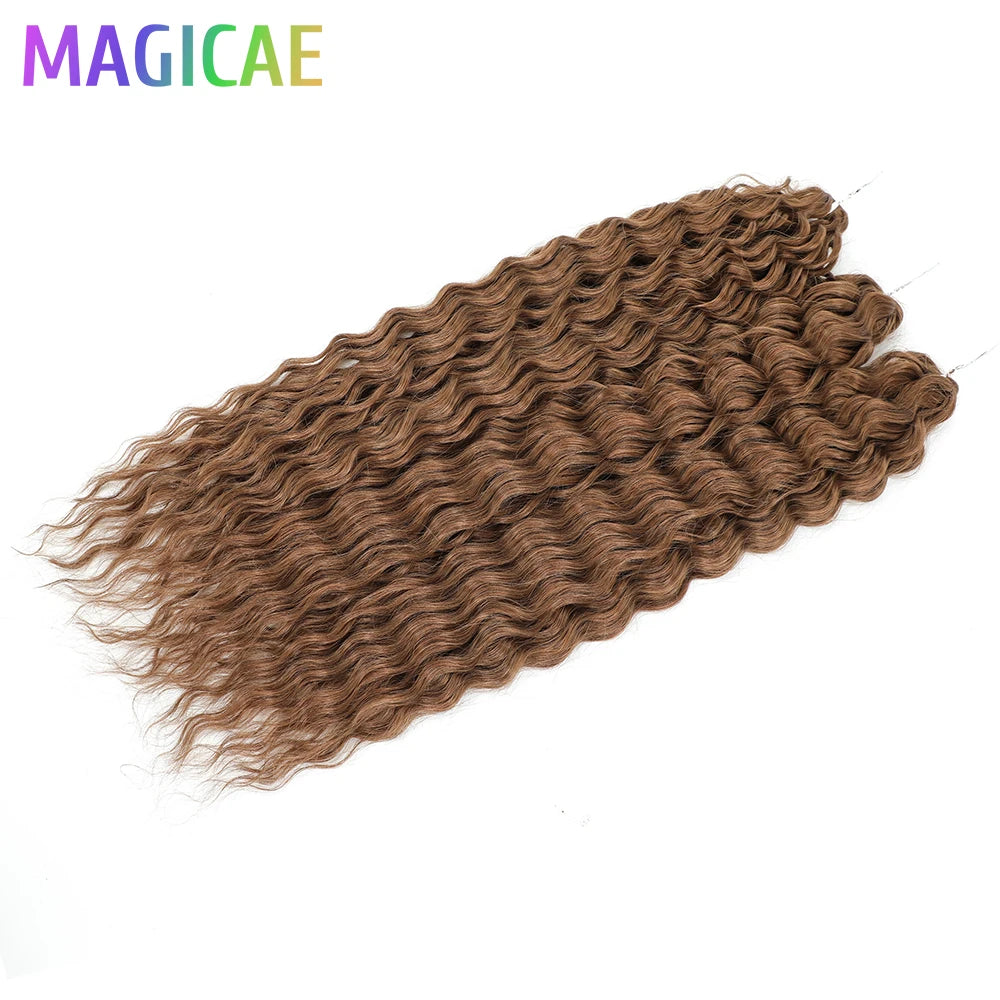 22Inches 300Grams Ariel Deep Water Twist Braids Crochet Protein Hair Orange Blond