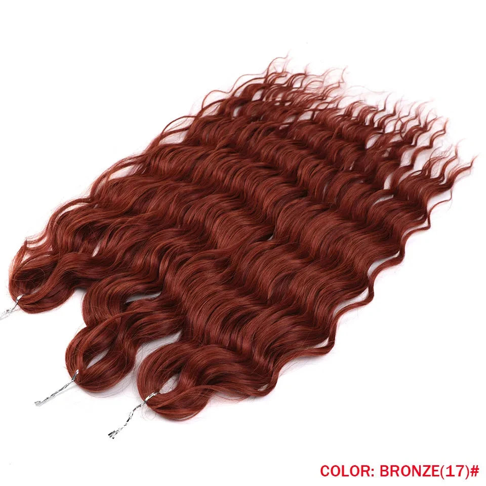 Synthetic Loose Deep Wave 24" Braiding Hair Extensions Water Braid Ombre Blonde