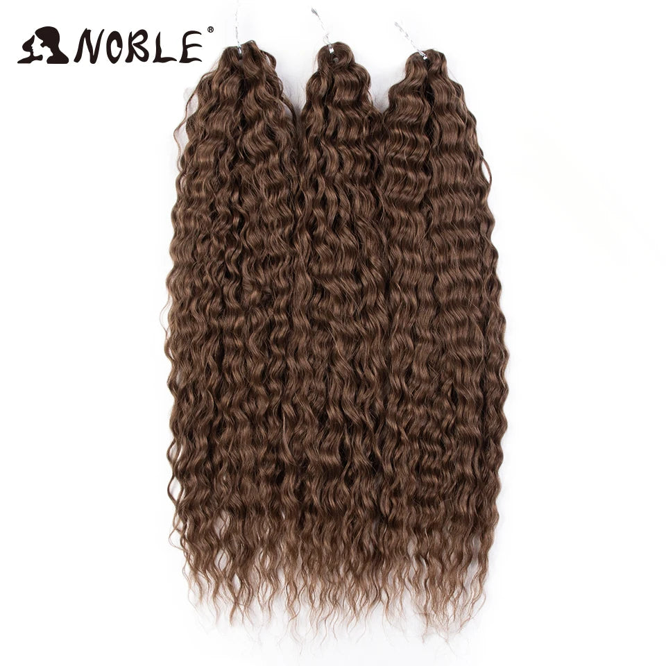 Synthetic Twist Crochet Curly Hair Water Wave Braid Ombre Blonde Brown Deep
