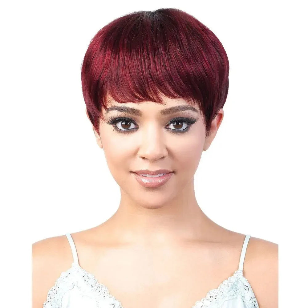 613 Blonde Short Pixie Cut Wig Human Hair Brazilian, 100% Full Machine