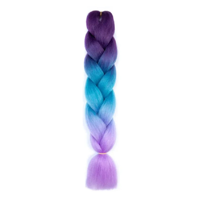 Synthetic 24Inch Jumbo Braids Hair Extension Afro Ombre Color Box Yaki Straight
