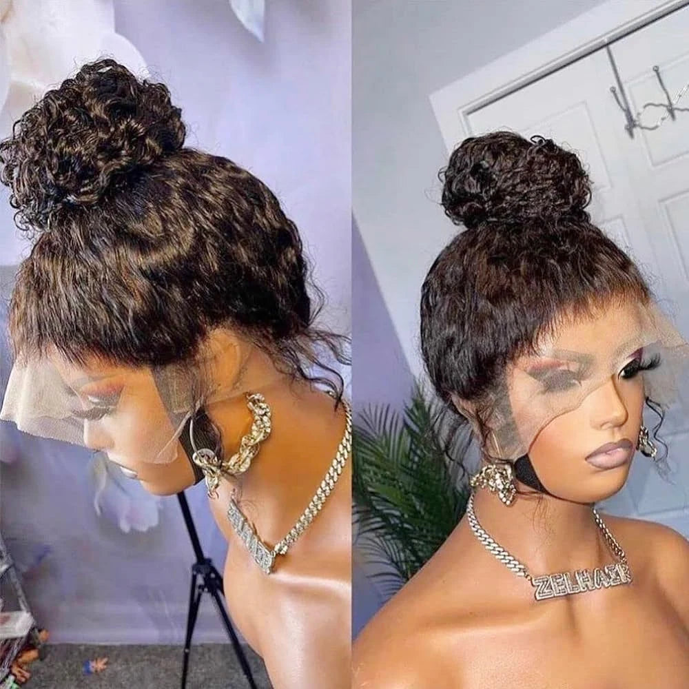 Density Full HD Lace Front Human Hair Wig Pre Plucked Glueless, 13x6