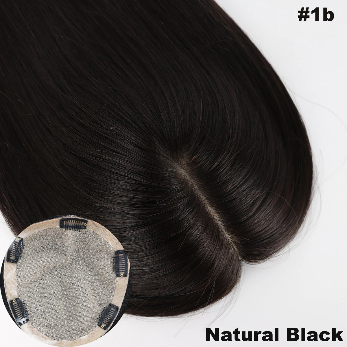 Full Hand Tied Topper Bangs Real Remy Human Hair 12x14cm Silk Top