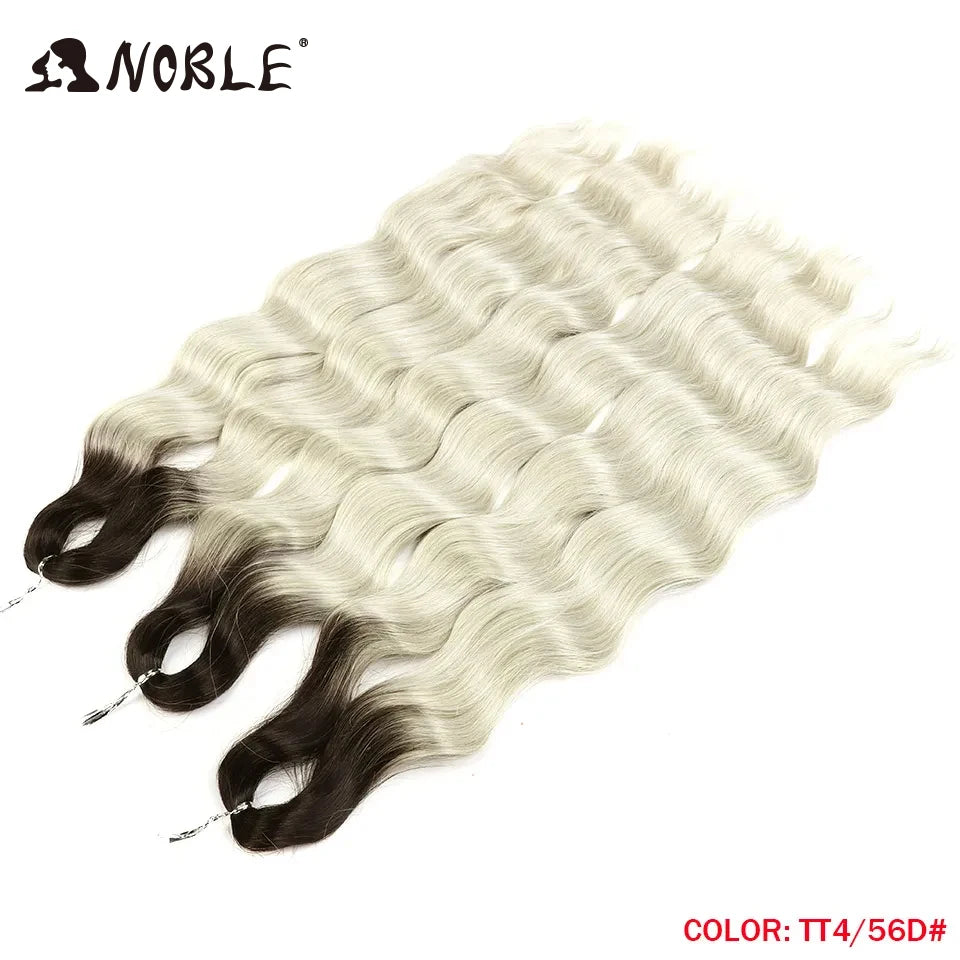 Synthetic Loose Deep Wave 24" Braiding Hair Extensions Water Braid Ombre Blonde
