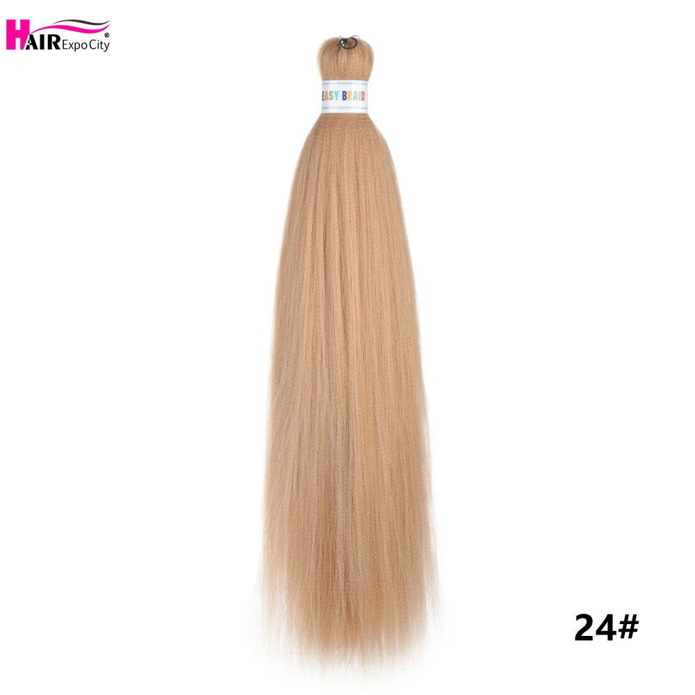 Easy Braids 26Inch Synthetic Jumbo Braids Hair Extensions Ombre Colorful Braiding Hair Pre Stretched